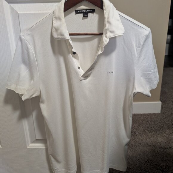 Michaels Kors Mens White Polo - Picture 1 of 3